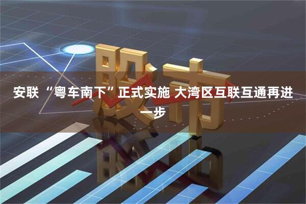 安联 “粤车南下”正式实施 大湾区互联互通再进一步